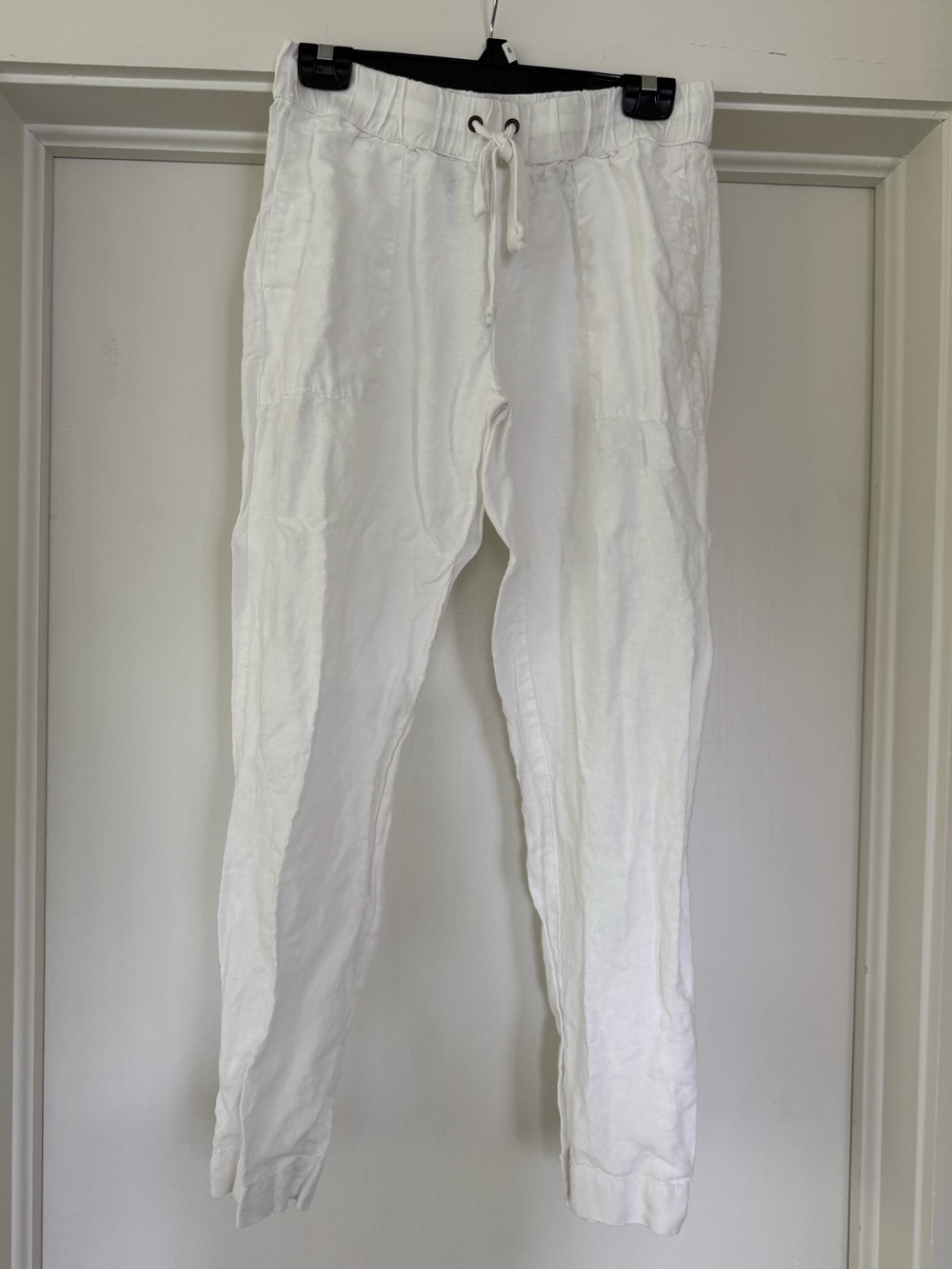 Enza Costa Sz 3 (med) white linen straight leg pants